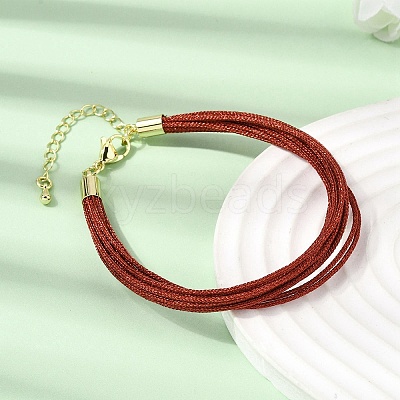Polyester Metallic Braided Multi-strand Cord Bracelet for Bracelet Making BJEW-H642-02G-11-1