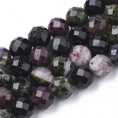 Natural Multicolor Tourmaline Beads Strands G-S345-10mm-001-1