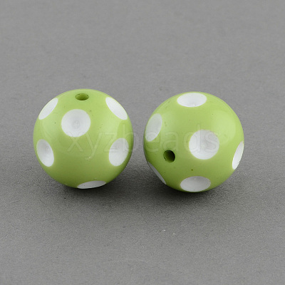 Bubblegum Opaque Acrylic Round Beads MACR-R527-20mm-17-1