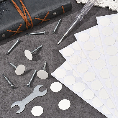 5 Sheets Paper Self-Adhsive Screw Holes Cover Caps Stickers DIY-SP0006-20-1