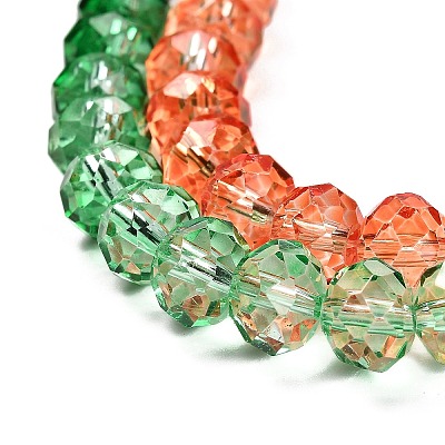 Transparent Painted Glass Beads Strands LS-DGLA-A034-T8mm-A04-1