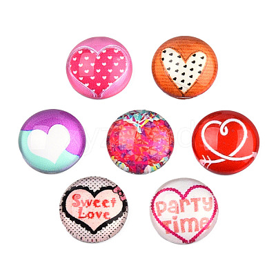Glass Cabochons GGLA-WHC0001-06-1