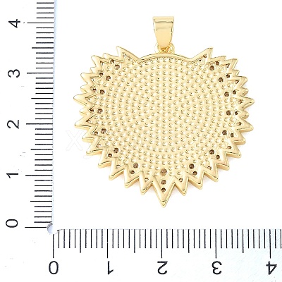 Brass Micro Pave Clear Cubic Zirconia & Natural White Shell Pendants CU-CBA6938-08G-01-1