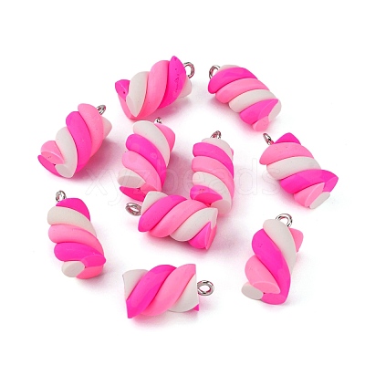 Handmade Polymer Clay Charms X-CLAY-T016-83F-1