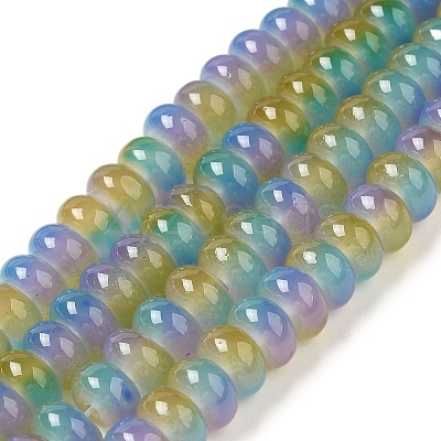 Baking Paint Glass Beads Strands DGLA-C003-01B-1