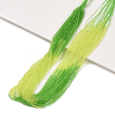Transparent Gradient Color Glass Beads Strands GLAA-H021-01A-40-1