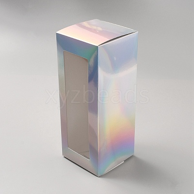 Iridescent Cardboard Boxes CON-WH0093-11-1