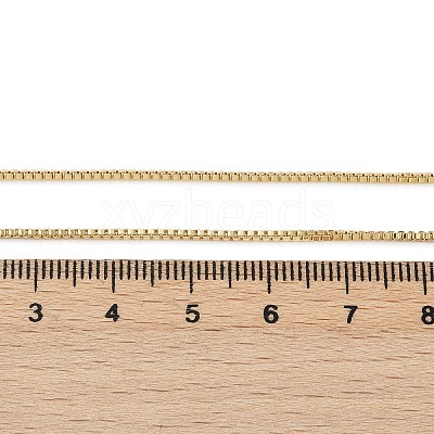 Brass Box Chain Necklaces X-NJEW-K123-11G-1