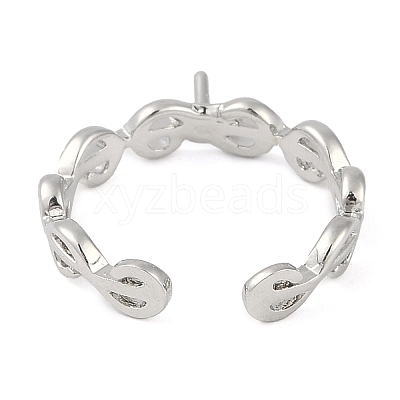 Brass Cuff Finger Ring Settings KK-L219-15A-P-1