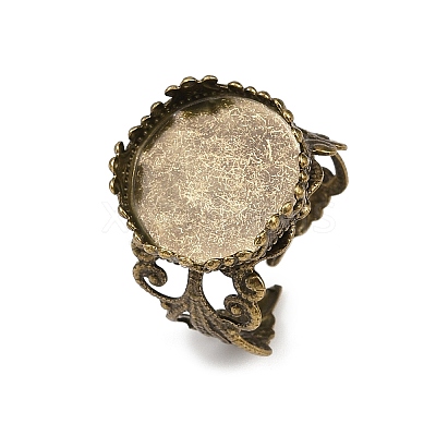 Cuff Brass Ring Cabochon Settings KK-G020-A-1