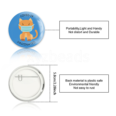 Tinplate Brooch JEWB-WH0012-037-1