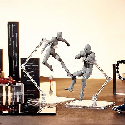 12Set 3 Colors Plastic Stand Base Action Figure Display Holder ODIS-FG0001-38-1