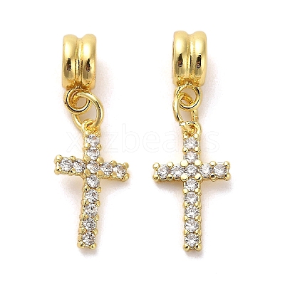 Rack Plating Brass Micro Pave Cubic Zirconia Charms KK-S398-08A-1