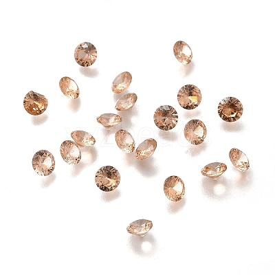 Cubic Zirconia Pointed Back Cabochons ZIRC-WH0001-B11-1