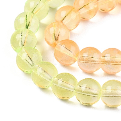 Baking Paint Transparent Glass Beads DGLA-M001-8mm-08-1