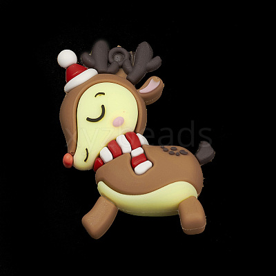 PVC Plastic Christmas Style Big Pendants X-PVC-O001-02E-1