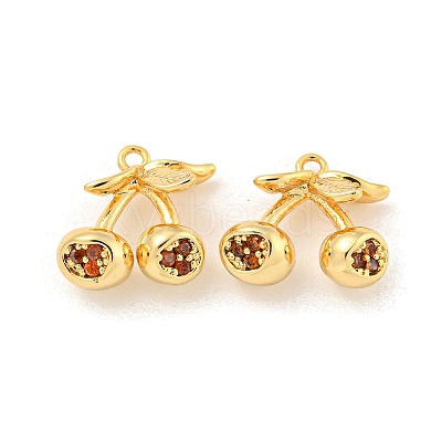 Brass Micro Pave Cubic Zirconia Pendants LS-KK-K369-01G-01-1