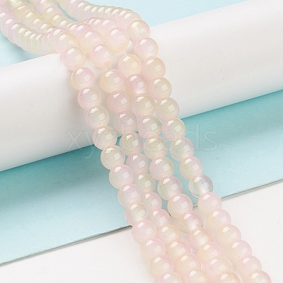 Baking Paint Glass Beads Strands DGLA-R053-01C-1
