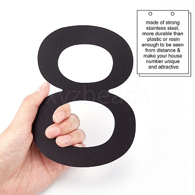 Stainless Steel Home Address Number DJEW-WH0010-06EB-1