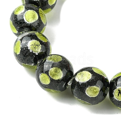 Handmade Silver Sand Lampwork Beads Strands LAMP-A003-01B-1