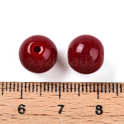 Opaque Solid Color Glass Beads X1-GLAA-N007-10mm-A04-1