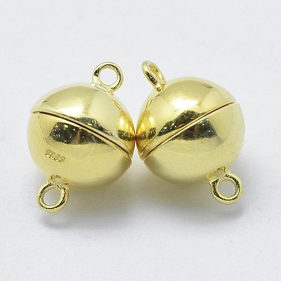 925 Sterling Silver Magnetic Clasps STER-F037-098G-8mm-1