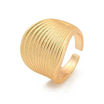 Matte Gold Alloy Adjustable Rings for Women LS-RJEW-K260-07C-1