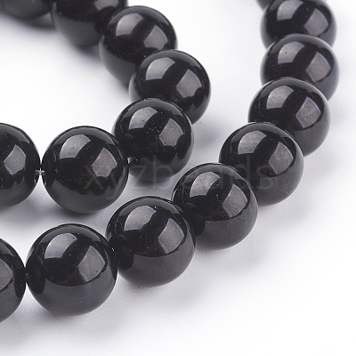 Natural Obsidian Beads Strands LS-G-G099-12mm-24-1