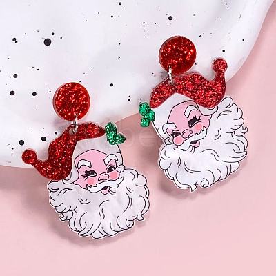 Christmas Acrylic Dangle Stud Earrings FS-WGEF5A4-01-1