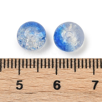 Transparent Crackle Glass Beads GLAA-XCP0001-62-8mm-1