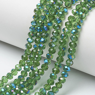 Electroplate Glass Beads Strands EGLA-A034-T4mm-I02-1