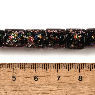 Handmade Dichroic Foil Glass Beads Strands DICH-U001-09I-1