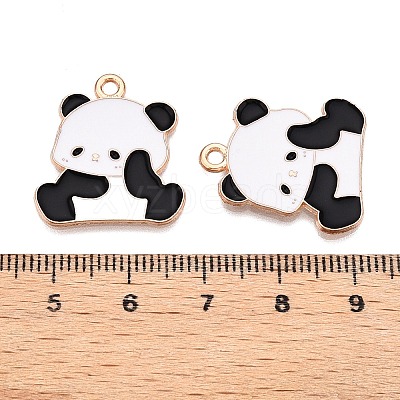 Panda Theme Alloy Enamel Pendants ENAM-T020-34F-1