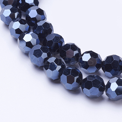 Electroplate Glass Beads Strand EGLA-J042-4mm-F01-1
