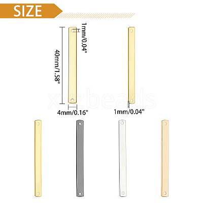 32Pcs 4 Colors Brass Links Connectors KK-PH0002-22-1