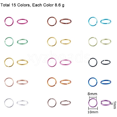 Aluminum Wire Open Jump Rings ALUM-PH0003-14-1