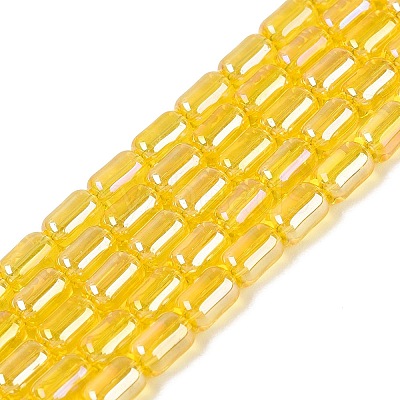 Electroplate Transparent Glass Beads Strands EGLA-Q132-03A-A03-1