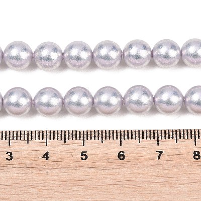 Frosted Glass Pearl Beads Strands GLAA-A044-08A-10-1