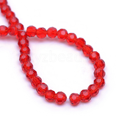 Transparent Glass Bead Strands GLAA-R166-6mm-01D-1