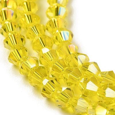 Transparent Electroplate Glass Beads Strands EGLA-A039-T2mm-B21-1
