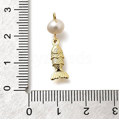 Brass Micro Pave Cubic Zirconia Pendants KK-Z093-29G-1
