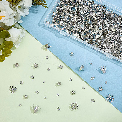 8 Styles Iron Bead Caps IFIN-ME0001-25-1
