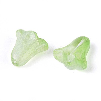 Spray Painted Transparent Glass Beads GLAA-D006-20K-1