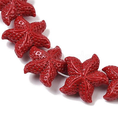 Synthetic Coral Dyed Carved Beads Strands CORA-K009-06C-05-1