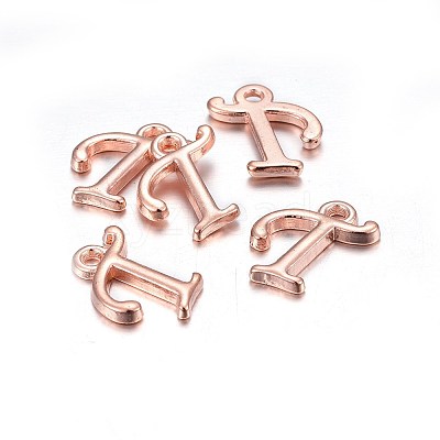 Rose Gold Plated Alloy Letter Pendants LS-X-PALLOY-J718-01RG-T-1
