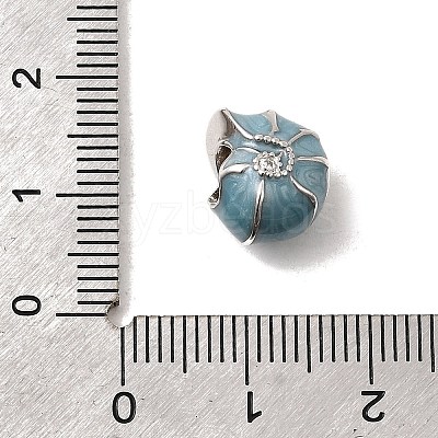 925 Sterling Silver Enamel European Beads STER-Z013-03P-1