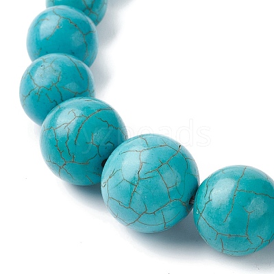 Dyed Synthetic Turquoise Graduated Beaded Necklaces NJEW-P279-03-1