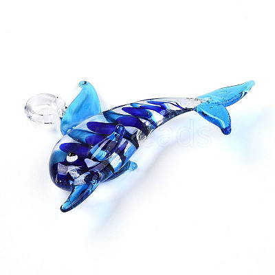 Handmade Lampwork Big Pendants LAMP-T023-14E-1
