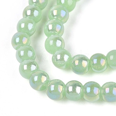 Electroplate Imitation Jade Glass Beads Strands LS-GLAA-T032-J4mm-AB03-1