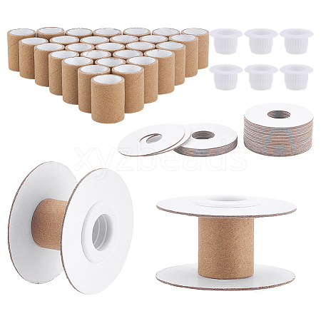 30 Bags Paper Thread Winding Bobbins DIY-PH0031-88-1